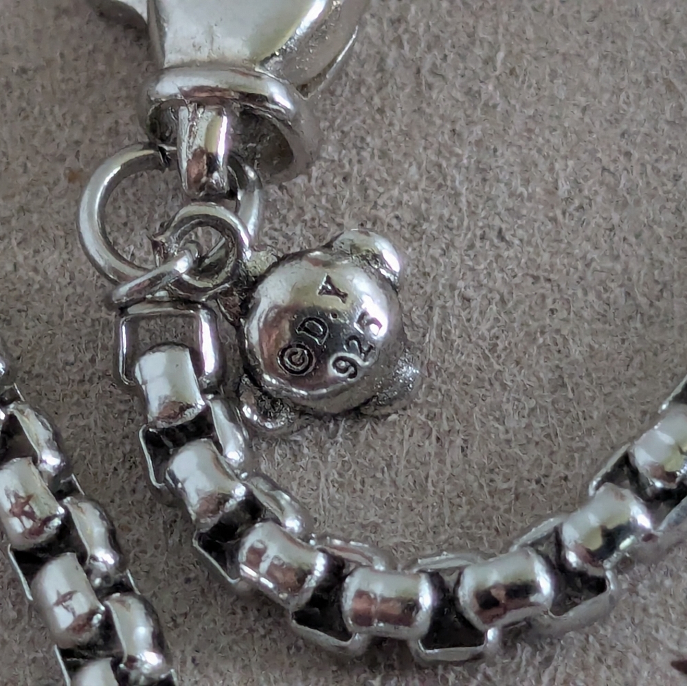 David Yurman Sterling Silver Box Chain Necklace - Picture 5 of 10